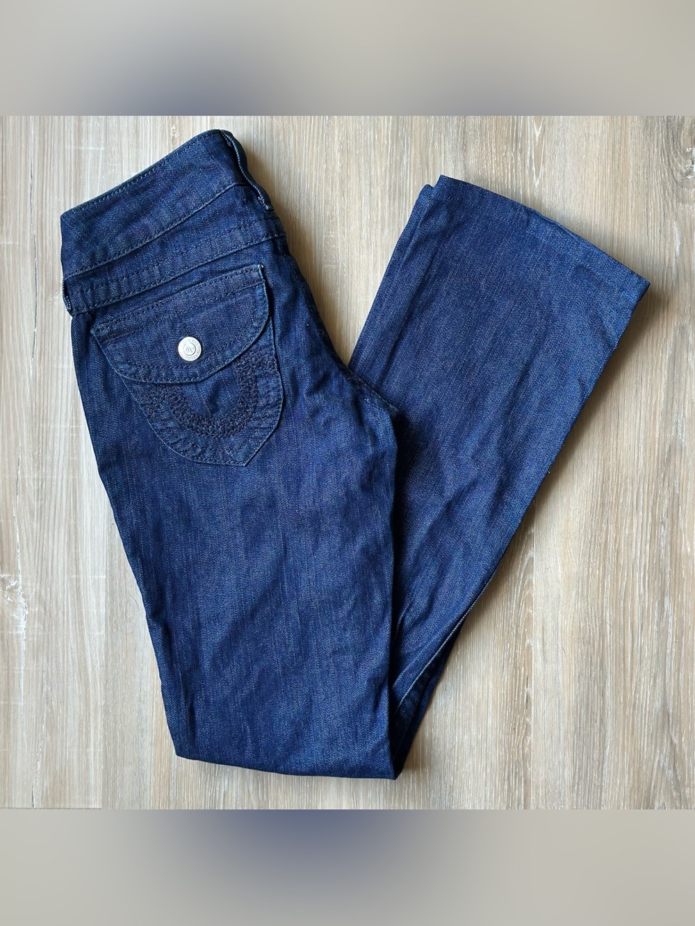 True Religion Becky Bootcut Jeans Womens 25 Dark Wash Cotton Spandex Y2K Vintage